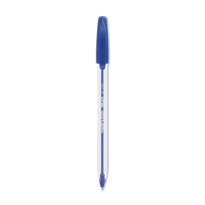 InkJoy 50ST Ballpoint Pen, Stick, Medium 1 mm, Blue Ink, Clear Barrel, Dozen1
