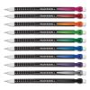 Write Bros Mechanical Pencil, 0.7 mm, HB (#2), Black Lead, Black Barrel with Assorted Clip Colors, 24/Pack1