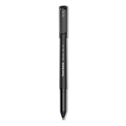 Write Bros. Ballpoint Pen, Stick, Fine 0.8 mm, Black Ink, Black Barrel, Dozen1
