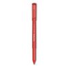 Write Bros. Ballpoint Pen, Stick, Fine 0.8 mm, Red Ink, Red Barrel, Dozen1