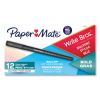 Write Bros. Ballpoint Pen, Stick, Bold 1.2 mm, Black Ink, Black Barrel, Dozen2