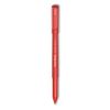 Write Bros. Ballpoint Pen, Stick, Bold 1.2 mm, Red Ink, Red Barrel, Dozen1