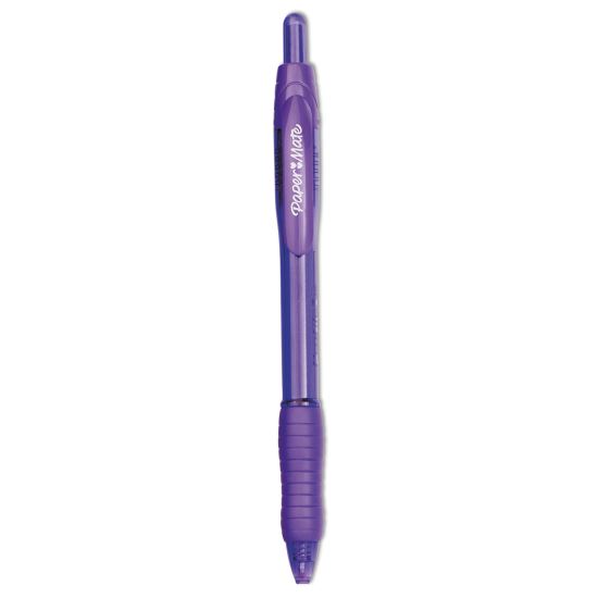 Profile Ballpoint Pen, Retractable, Bold 1.4 mm, Purple Ink, Purple Barrel, Dozen1