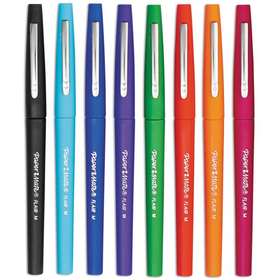 Point Guard Flair Felt Tip Porous Point Pen, Stick, Bold 1.4 mm, Assorted Ink and Barrel Colors, 48/Pack1