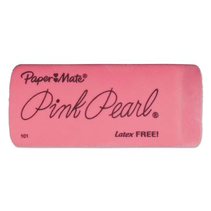 Pink Pearl Eraser, For Pencil Marks, Rectangular Block, Large, Pink, 3/Pack1