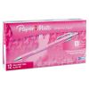 “Write for Hope” Edition FlexGrip Elite Ballpoint Pen, Retractable, Medium 1 mm, Black Ink, Pink Barrel, Dozen2