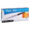 Flair Felt Tip Porous Point Pen, Stick, Extra-Fine 0.4 mm, Black Ink, Black Barrel, Dozen2