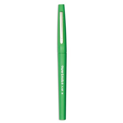 Point Guard Flair Felt Tip Porous Point Pen, Stick, Medium 0.7 mm, Green Ink, Green Barrel, Dozen1