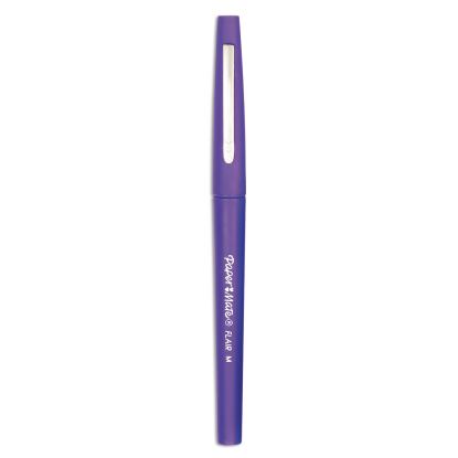 Point Guard Flair Felt Tip Porous Point Pen, Stick, Medium 0.7 mm, Purple Ink, Purple Barrel, Dozen1