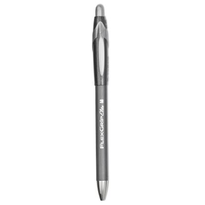 FlexGrip Elite Ballpoint Pen, Retractable, Medium 1 mm, Black Ink, Black Barrel, Dozen1