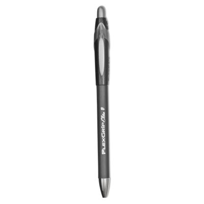 FlexGrip Elite Ballpoint Pen, Retractable, Fine 0.8 mm, Black Ink, Black Barrel, Dozen1