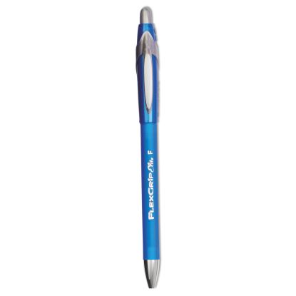 FlexGrip Elite Ballpoint Pen, Retractable, Fine 0.8 mm, Blue Ink, Blue Barrel, Dozen1