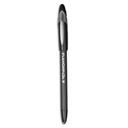 FlexGrip Elite Ballpoint Pen, Stick, Medium 1 mm, Black Ink, Black Barrel, Dozen1