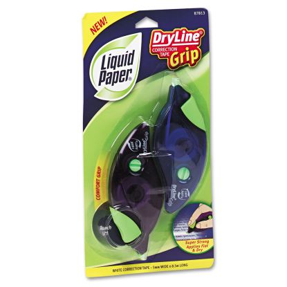 DryLine Grip Correction Tape, Blue/Purple Applicators, 0.2" x 335",  2/Pack1