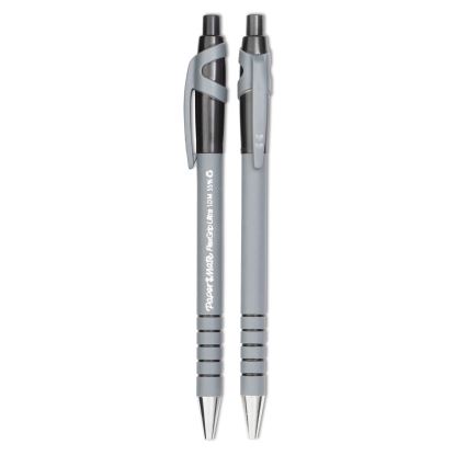 FlexGrip Ultra Ballpoint Pen, Retractable, Medium 1 mm, Black Ink, Black/Gray Barrel, Dozen1
