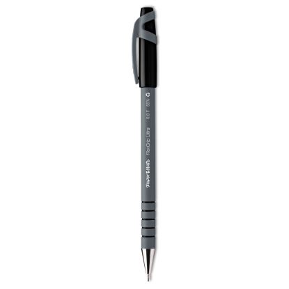 FlexGrip Ultra Ballpoint Pen, Stick, Fine 0.8 mm, Black Ink, Gray Barrel, Dozen1