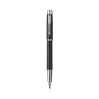 IM Premium Roller Ball Pen, Stick, Fine 0.7 mm, Black Ink, Black/Chrome Barrel1