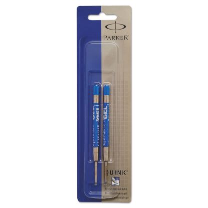 Refill for Parker Retractable Gel Ink Roller Ball Pens, Medium Conical Tip, Blue Ink, 2/Pack1