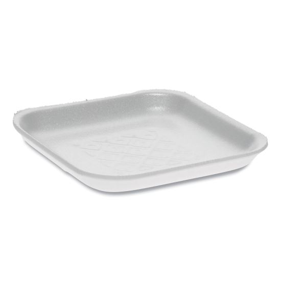 Supermarket Tray, #1S, 5.1 x 5.1 x 0.65, White, 1,000/Carton1