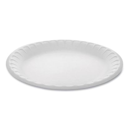Unlaminated Foam Dinnerware, Plate, 9" dia, White, 500/Carton1