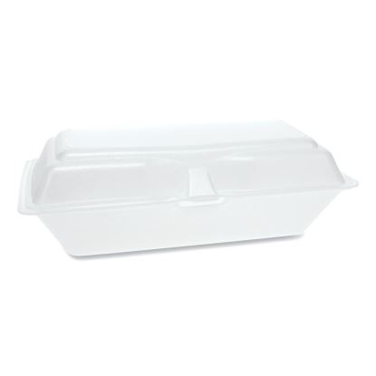 Foam Hinged Lid Containers, Single Tab Lock Hoagie, 9.75 x 5 x 3.25, White, 560/Carton1