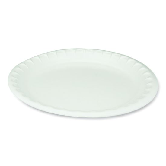 Laminated Foam Dinnerware, Plate, 10.25" dia, White, 540/Carton1