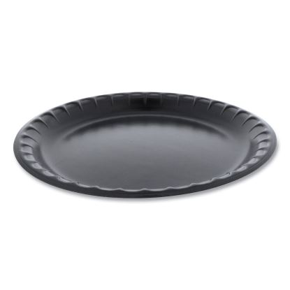 Laminated Foam Dinnerware, Plate, 10.25" dia, Black, 540/Carton1