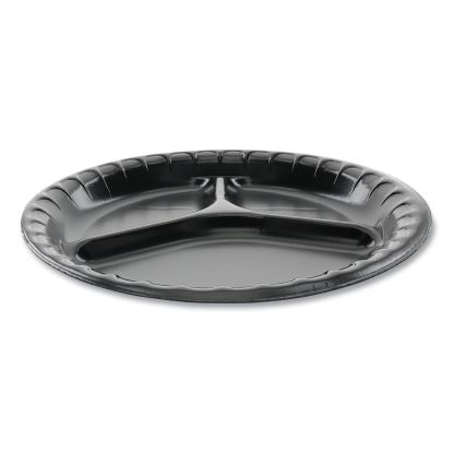 Laminated Foam Dinnerware, Plate, 10.25" dia, Black, 540/Carton1