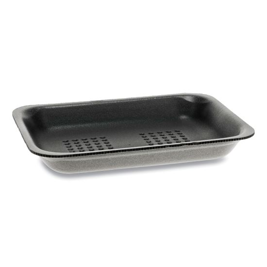 Supermarket Tray,  #2, 5.88 x  8.38 x 1.21, Black, 500/Carton1