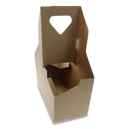 Cup Carrier, Up to 44 oz, Two to Four Cups, Natural, 250/Carton1