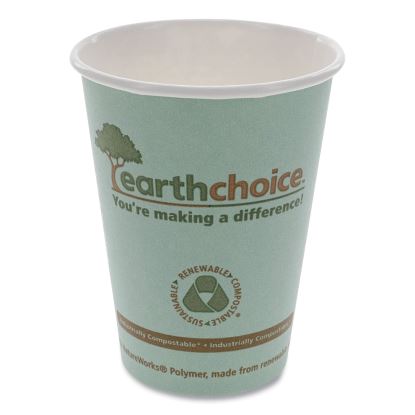 EarthChoice Compostable Paper Cup, 12 oz, Teal, 1,000/Carton1