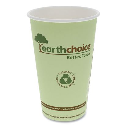 EarthChoice Compostable Paper Cup, 16 oz, Green, 1,000/Carton1