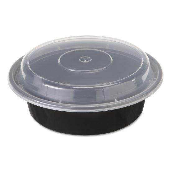 VERSAtainers, 16 oz, 6" Diameter, Black/Clear, 150/Carton1