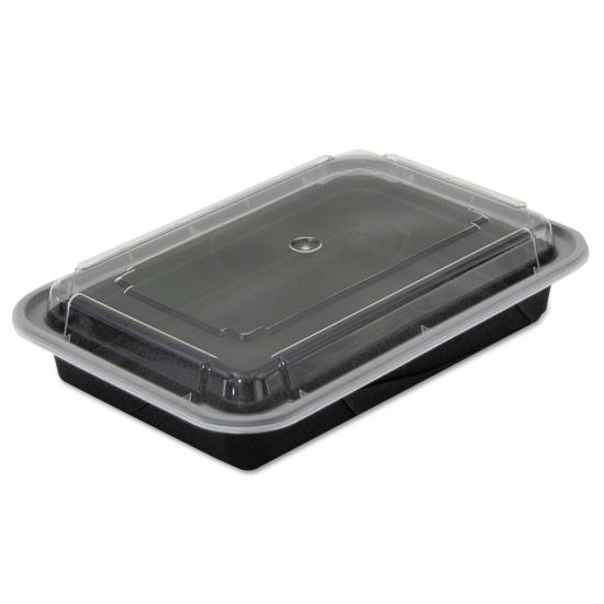 VERSAtainers, 28 oz, 7.25 x 5 x 1.5, Black Base/Clear Lid, 150/Carton1