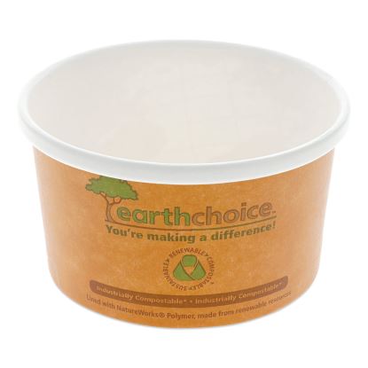 EarthChoice PLA/Paper Soup Cup, 8 oz, 3 x 3 x 3, Brown, 500/Carton1