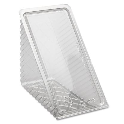 Plastic Hinged Lid Sandwich Container, 3.25 x 6.5 x 3, Clear, 85/Pack, 3 Packs/Carton1