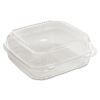 ClearView SmartLock Hinged Lid Container, 49 oz, 8.2 x 8.34 x 2.91, Clear, 200/Carton2