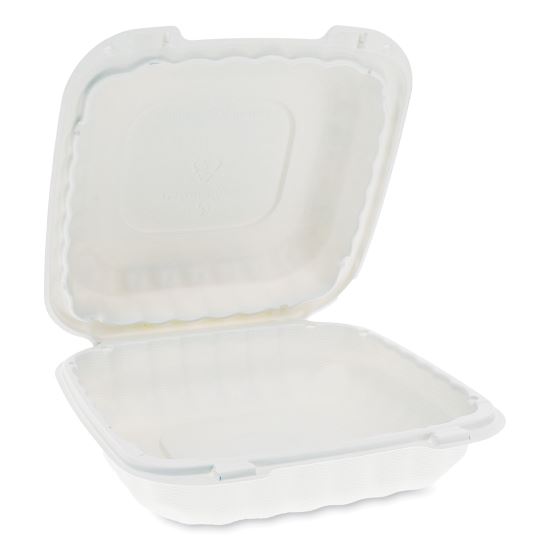 EarthChoice SmartLock Microwavable Hinged Lid Containers, 8.31 x 8.35 x 3.1, White, 200/Carton1