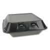 SmartLock Foam Hinged Lid Container, Medium, 8 x 8.5 x 3, Black, 150/Carton1