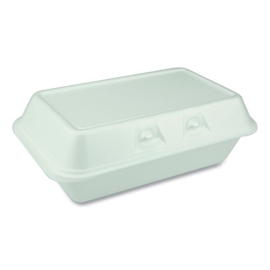 SmartLock Foam Hinged Lid Container, Medium, 8.75 x 5.5 x 3, White, 220/Carton1