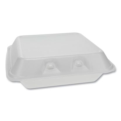 SmartLock Foam Hinged Lid Container, Small, 7.5 x 8 x 2.63, White, 150/Carton1
