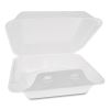 SmartLock Foam Hinged Lid Container, Medium, 3-Compartment, 8 x 8.5 x 3, White, 150/Carton2
