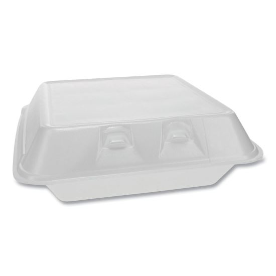 SmartLock Foam Hinged Containers, Large, 9 x 9.13 x 3.25, White, 150/Carton1