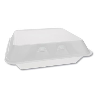 SmartLock Foam Hinged Containers, X-Large, 9.5 x 10.5 x 3.25, White, 250/Carton1