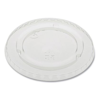 EarthChoice Strawless RPET Lid, Flat Lid, Fits 9 oz to 20 oz "A" Cups, Clear 1,020/Carton1