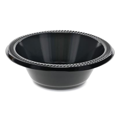 Prairieware Impact Plastic Dinnerware, Bowl, 12 oz, 5" dia, Black, 1,000/Carton1