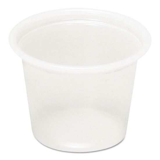 Plastic Soufflé Cups, 1 oz, Translucent, 200/Sleeve, 25 Sleeves/Carton1
