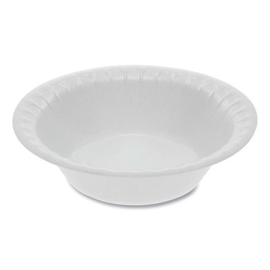 Placesetter Satin Non-Laminated Foam Dinnerware, Bowl, 5 oz, 4.5" dia, White, 1,250/Carton1