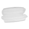 Foam Hinged Lid Containers, Single Tab Lock Hot Dog, 7.25 x 3 x 2, White, 504/Carton2