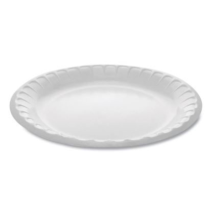 Laminated Foam Dinnerware, Plate, 8.88" dia, White, 500/Carton1